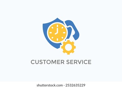 Icono de Vector de Servicio al cliente o ilustración de logotipo