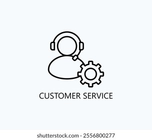 Customer Service Vector, Icon Or Logo Sign Symbol Illustration