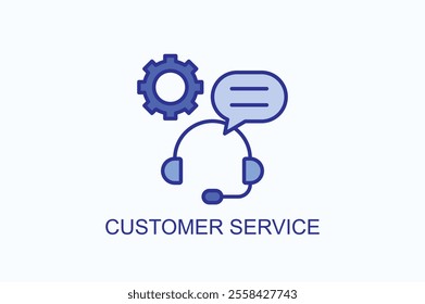 Customer Service vector, icon or logo sign symbol illustration