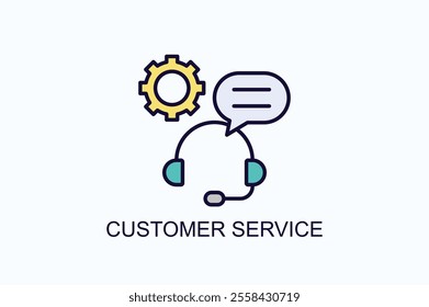 Customer Service Vector, Icon Or Logo Sign Symbol Illustration