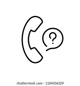 Customer service vector icon. Phone call icon. Helpline. Outline Icon Linear Style