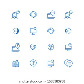Customer service vector icon set