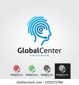 Iconos vectores de servicio al cliente, logotipos, signos, plantilla de símbolos. vector de logotipo de línea directa.