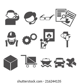 Customer service vector illustration icon set