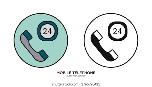 Customer service vector illustration lineal color and filled design
