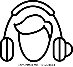 Customer Service Vector Line Icon Design
