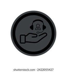 Icono de línea del vector de servicio al cliente - Icono de línea delgada simple, Ilustración vectorial de elemento de diseño de calidad premium 10 Eps