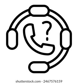Customer Service Vector Line Icon Design