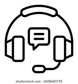 Customer Service Vector Line Icon Design