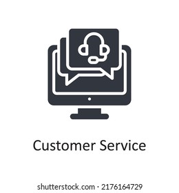 Customer Service vector Solid Icon Design illustration. Project Managements Symbol on White background EPS 10 File