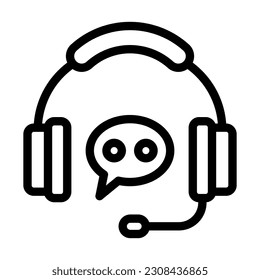 Icono De Línea Gruesa Del Vector De Servicio Al Cliente Para Uso Personal Y Comercial.
