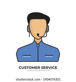 icono de tipo vector de servicio al cliente