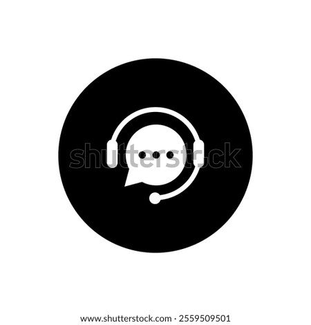 Customer service waiter vector icon, customer service symbol flat design.