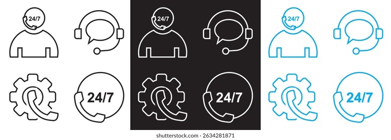 Icono de Web de Servicio al cliente. . Ayuda y Vector de Asistencia. Asistencia y Vector de servicio. Vector para Sitios web, interfaces móviles, presentaciones, Anuncio, imagen de marca, etc. Ilustración vectorial. EPS 10