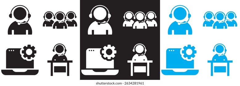 Customer service  web icon. . Help and support vector. Support and service vector. Vector for websites, mobile interfaces, presentations, banner, visual branding etc. Vector illustration. EPS 10