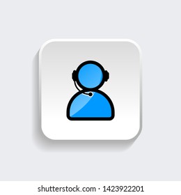 customer service web icon symbol with modern flat style icon for web site design, logo, app, UI isolated on white background. Vector illustration