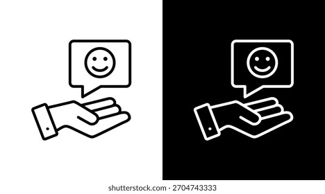 Customer Service White Icon Set Design