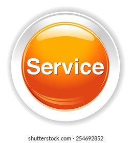 Customer service word icon