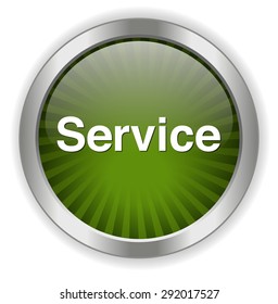 Customer service word icon