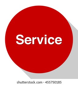 Customer service word icon