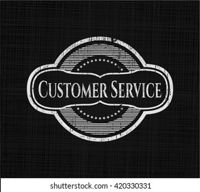 Kundenservice mit Chalkboard-Textur