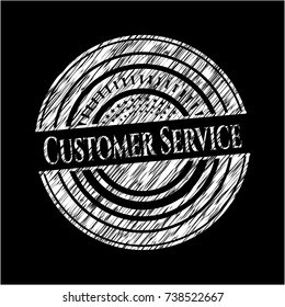 Customer Service written on a blackboard