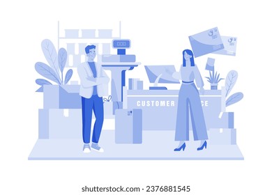 Customer Services Desk of Logistic Business