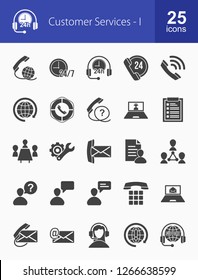 Customer Services Glyph Icons