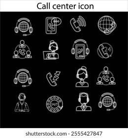 Customer services, hotline, call center, help center sign icon symbol ui and ux design, glyphs and stroke line icon
