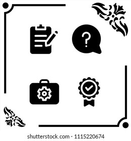 customer services icon set vector set