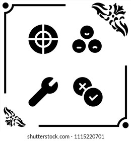 customer services icon set vector set