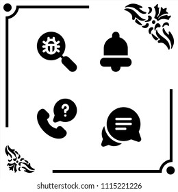 customer services icon set vector set