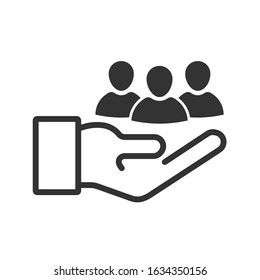 Customer servise icon isolated on white background. Vector illustration.