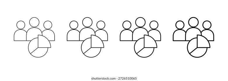 Cliente Compartir Icons Vector Set En Diferentes Estilos De Línea De Trazo