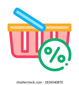 Customer Shopping Cart Icon Vector. Outline Customer Shopping Cart Sign. Isolated Contour Symbol Illustration