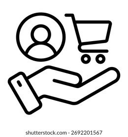 Elemento De Ícone De Compras Do Cliente Para Design
