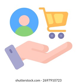 Elemento Cliente del icono de las compras para el diseño