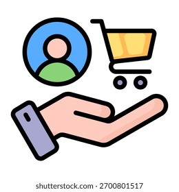 Elemento Cliente del icono de las compras para el diseño