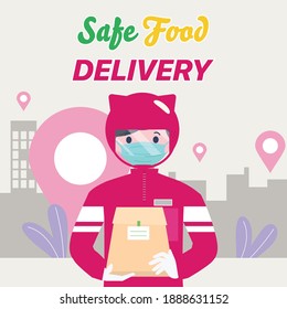 Customer shopping online during covid-19. Stay at home avoid spreading the coronavirus.