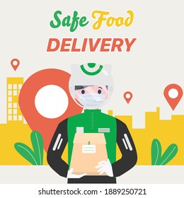 Customer shopping online during covid-19. Stay at home avoid spreading the coronavirus.