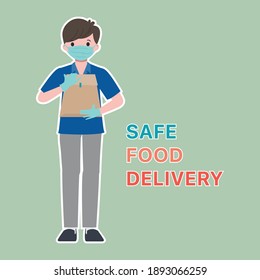 Customer shopping online during covid-19. Stay at home avoid spreading the coronavirus.