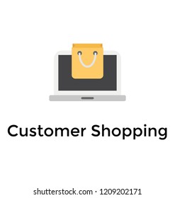 Customer shopping through online shopping website 