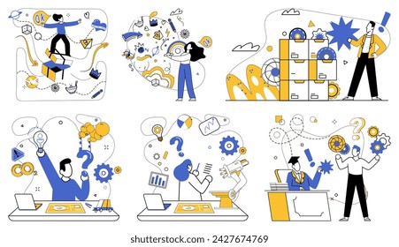 Customer solution vector illustration. Every customer solution is chapter in story successful business-client relationship The art resolution is dance where businesses lead, and customers follow