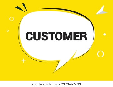 Customer speech bubble text. Hi There on bright color for Sticker, Banner and Poster. vector illustration.