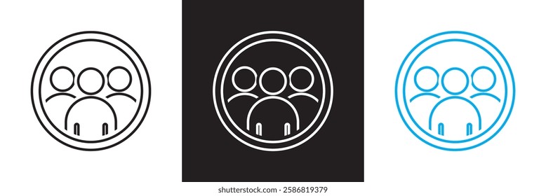 Customer, staff, employee icon.  isolated on white and black background. Vector illustration. EPS 10