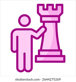 Customer Strategy Icon Element For Design