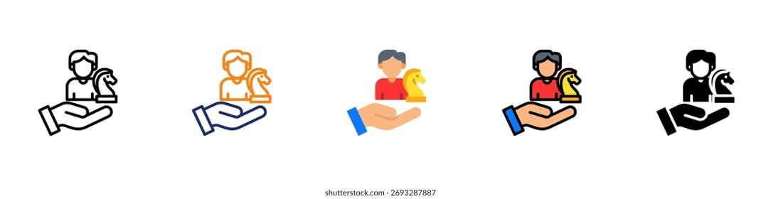 Customer Strategy Icon Multiple Style Vector Illustration