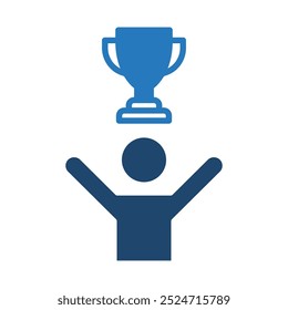 Ilustración vectorial de línea de ícono de éxito del Cliente