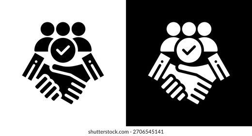 Ilustração do vetor do ícone de sucesso do cliente. Design De Estilo Plano Criado Para Flexibilidade Criativa Em Versões Claras E Escuras.