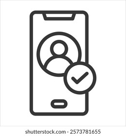 Customer Success Outline Icon Vector Illustration